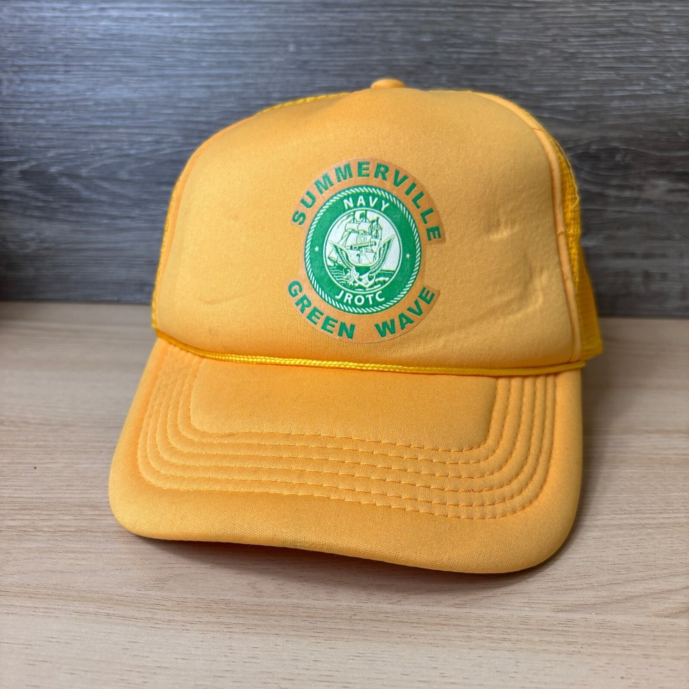 Summerville Green Wave Hat Cap Snap Back Yellow‎ South Carolina High School